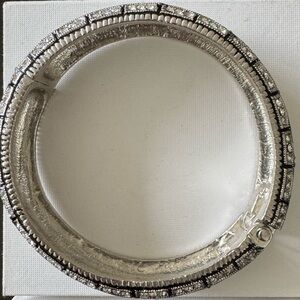 Silver Hinged Bangle Bracelet
